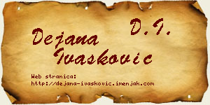 Dejana Ivašković vizit kartica